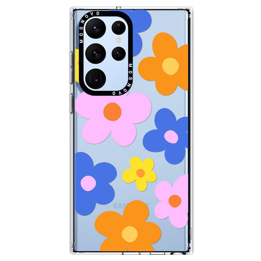 60's Groovy Flower Phone Case - Samsung Galaxy S22 Ultra Case