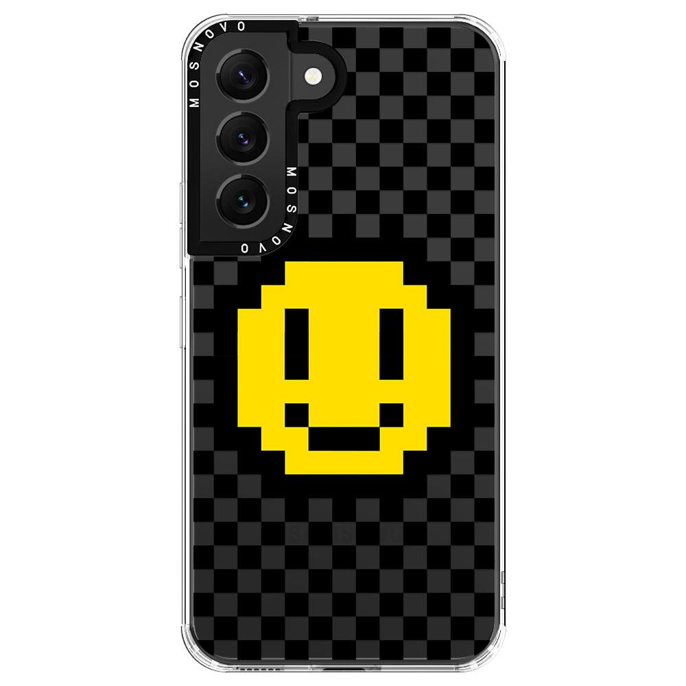 Smile Checkered Phone Case - Samsung Galaxy S22 Plus Case