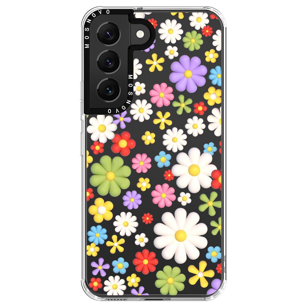 3D Flowers Phone Case - Samsung Galaxy S22 Case