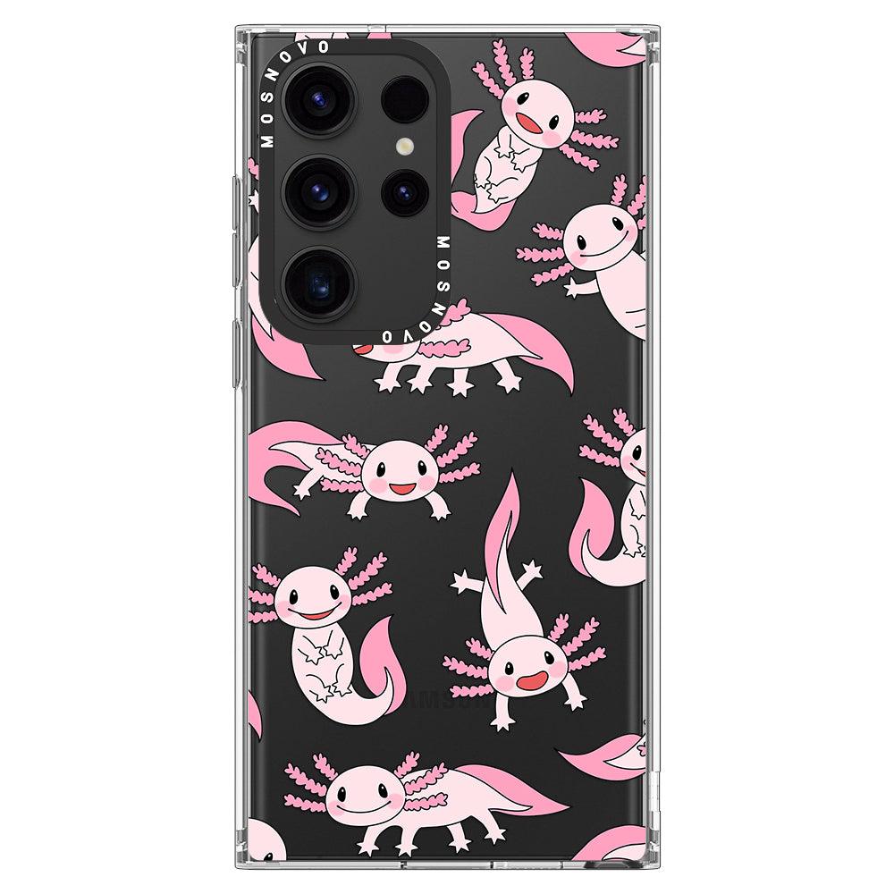 Pink Axolotl Phone Case - Samsung Galaxy S23 Ultra Case