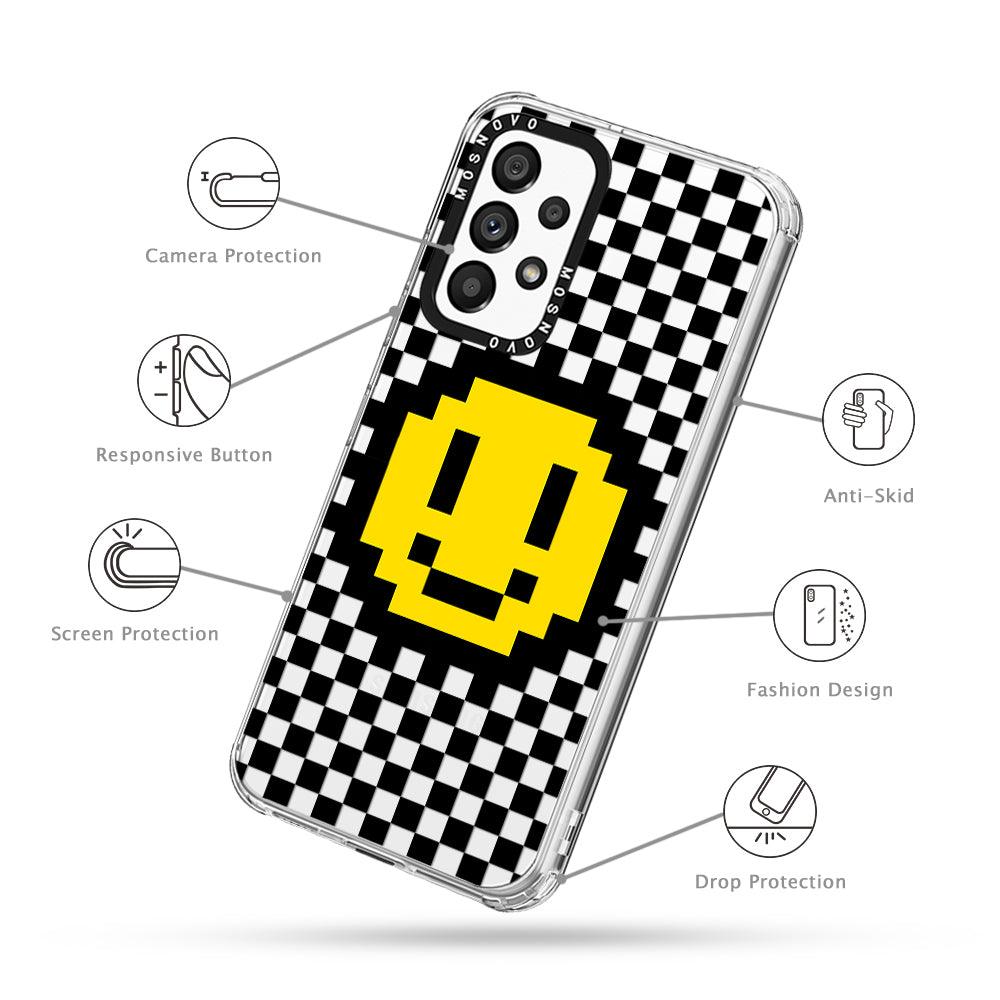 Smile Checkered Phone Case - Samsung Galaxy A53 Case