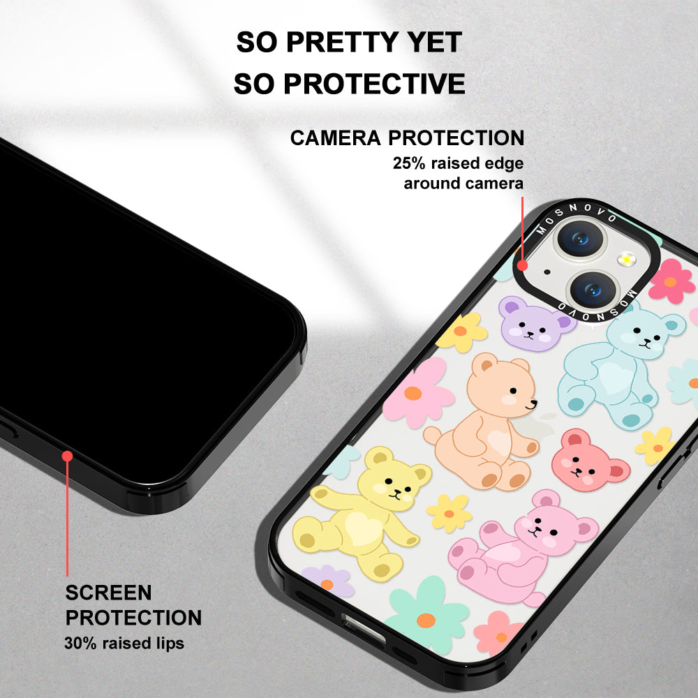 Cute Teddy Bear Phone Case - iPhone 14 Plus Case