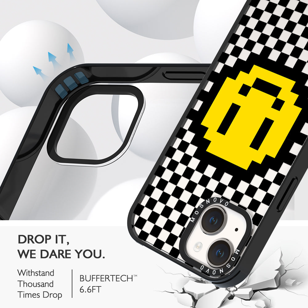 Smile Checkered Phone Case - iPhone 14 Plus Case