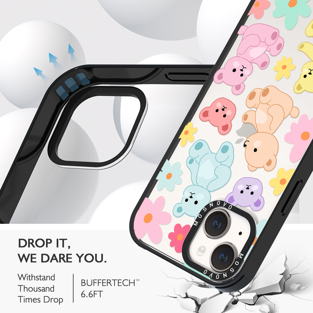 Cute Teddy Bear Phone Case - iPhone 14 Plus Case