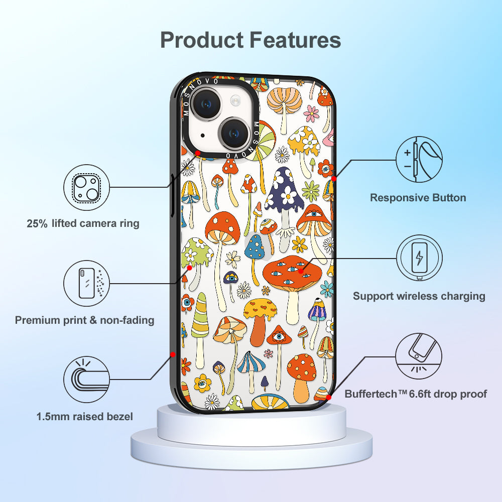 Mushroom Art Phone Case - iPhone 14 Plus Case