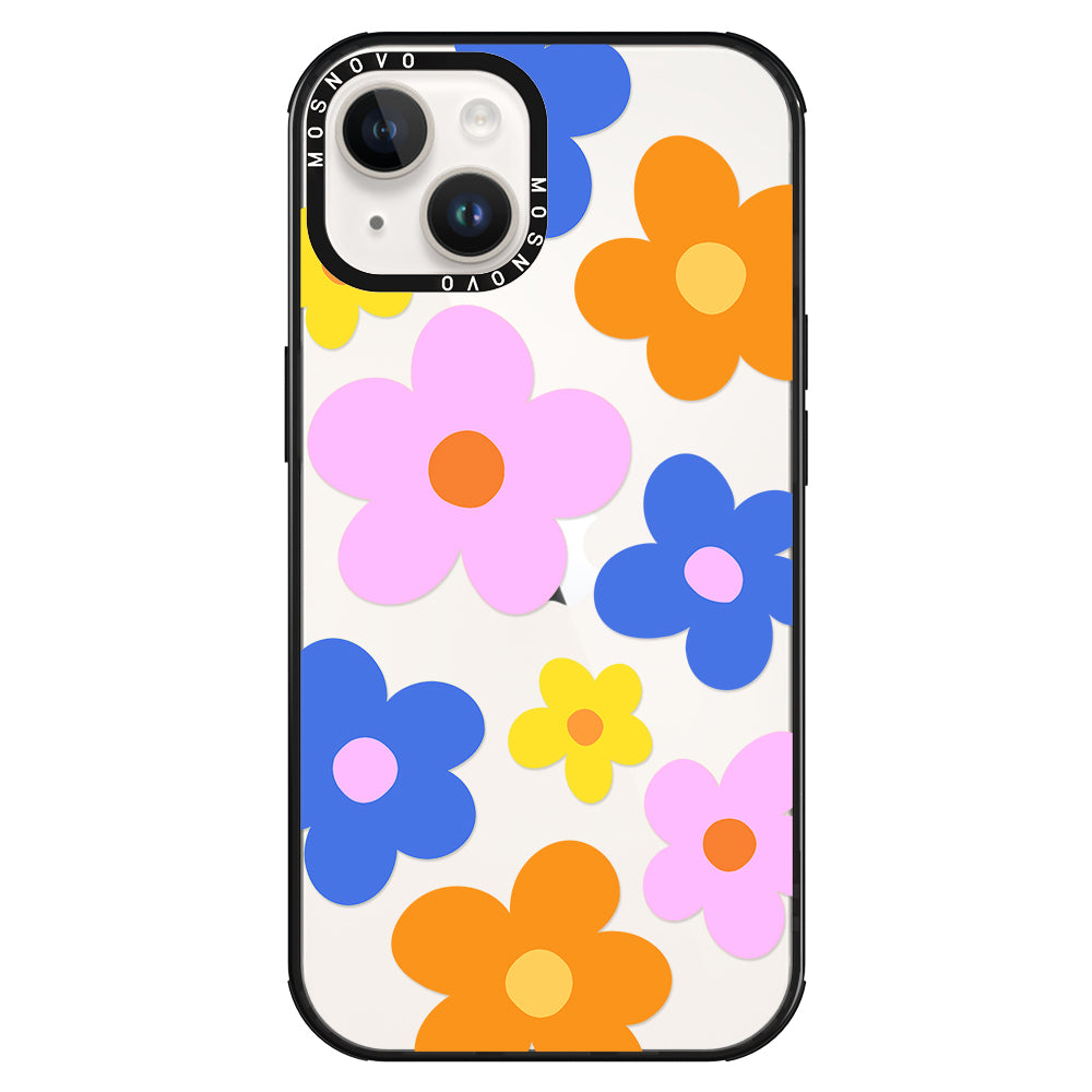 60's Groovy Flower Phone Case - iPhone 14 Plus Case