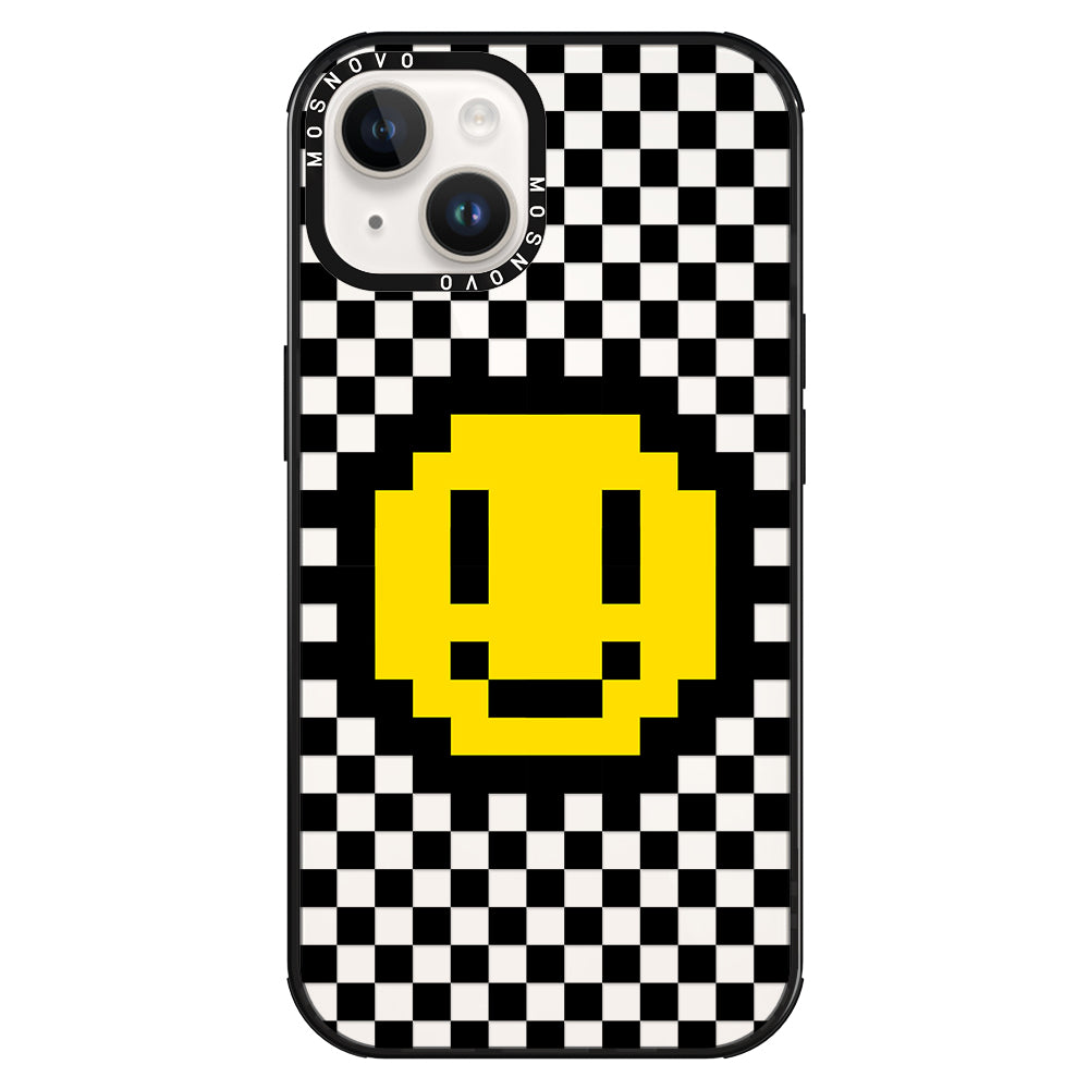 Smile Checkered Phone Case - iPhone 14 Plus Case