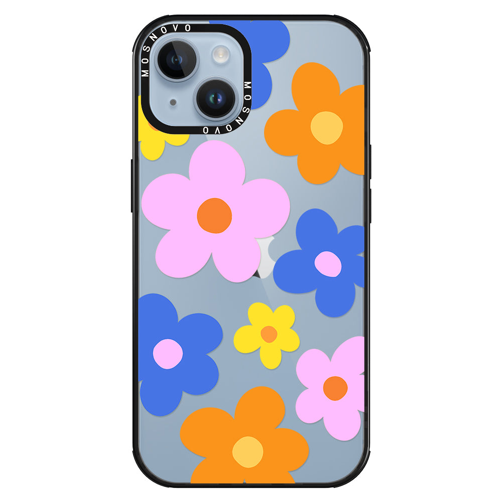 60's Groovy Flower Phone Case - iPhone 14 Plus Case