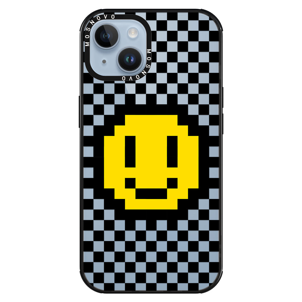 Smile Checkered Phone Case - iPhone 14 Plus Case