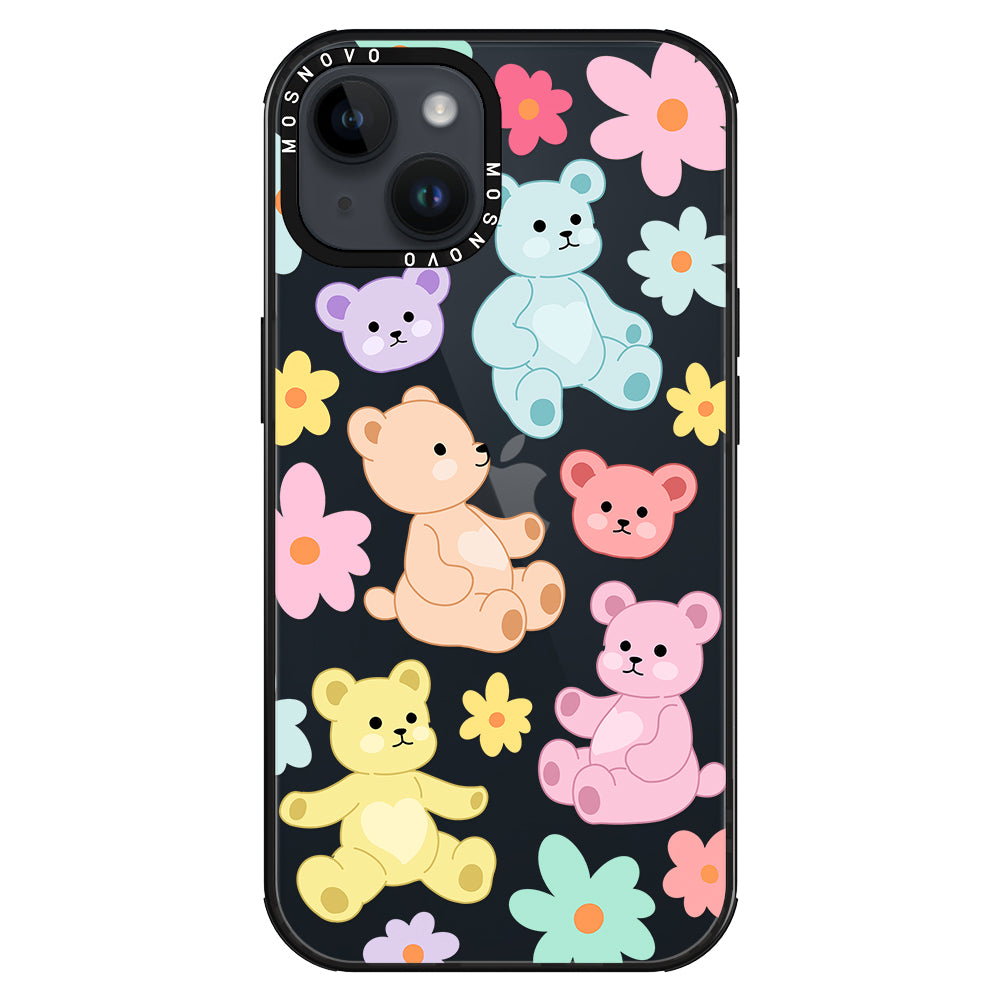 Cute Teddy Bear Phone Case - iPhone 14 Plus Case