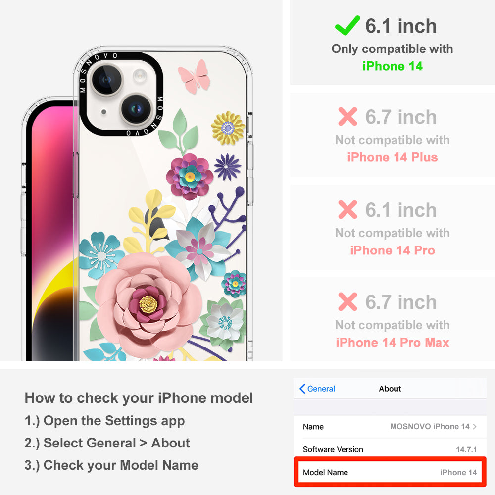 3D Floral Phone Case - iPhone 14 Case