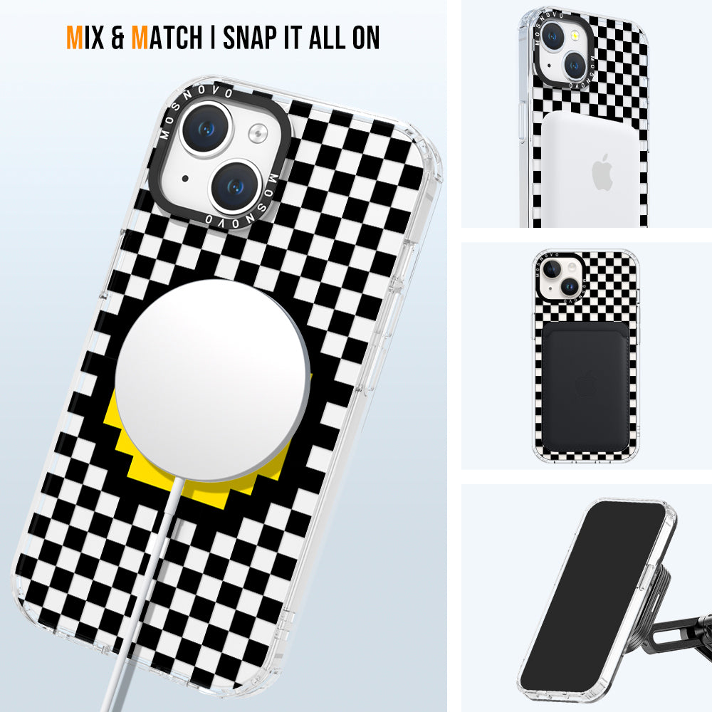 Smile Checkered Phone Case - iPhone 14 Case