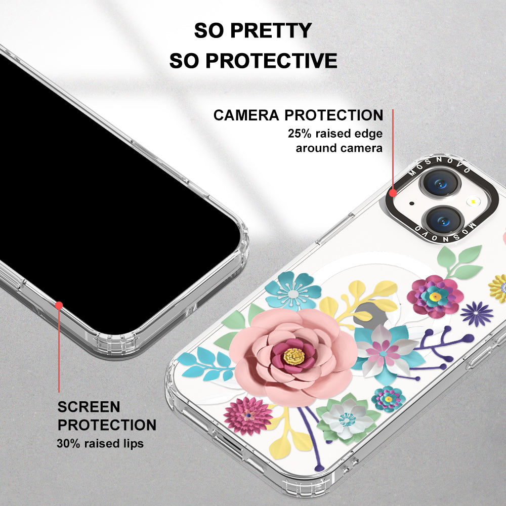 3D Floral Phone Case - iPhone 14 Case