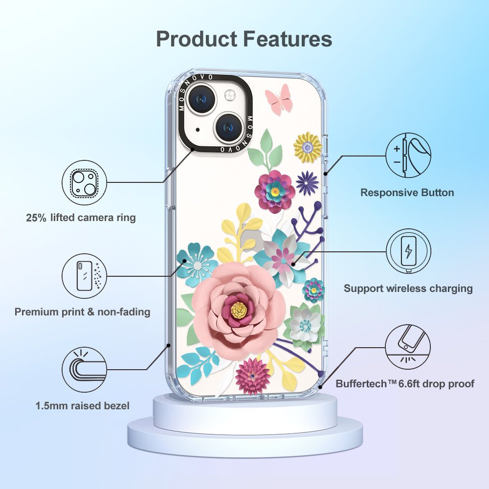 3D Floral Phone Case - iPhone 14 Case