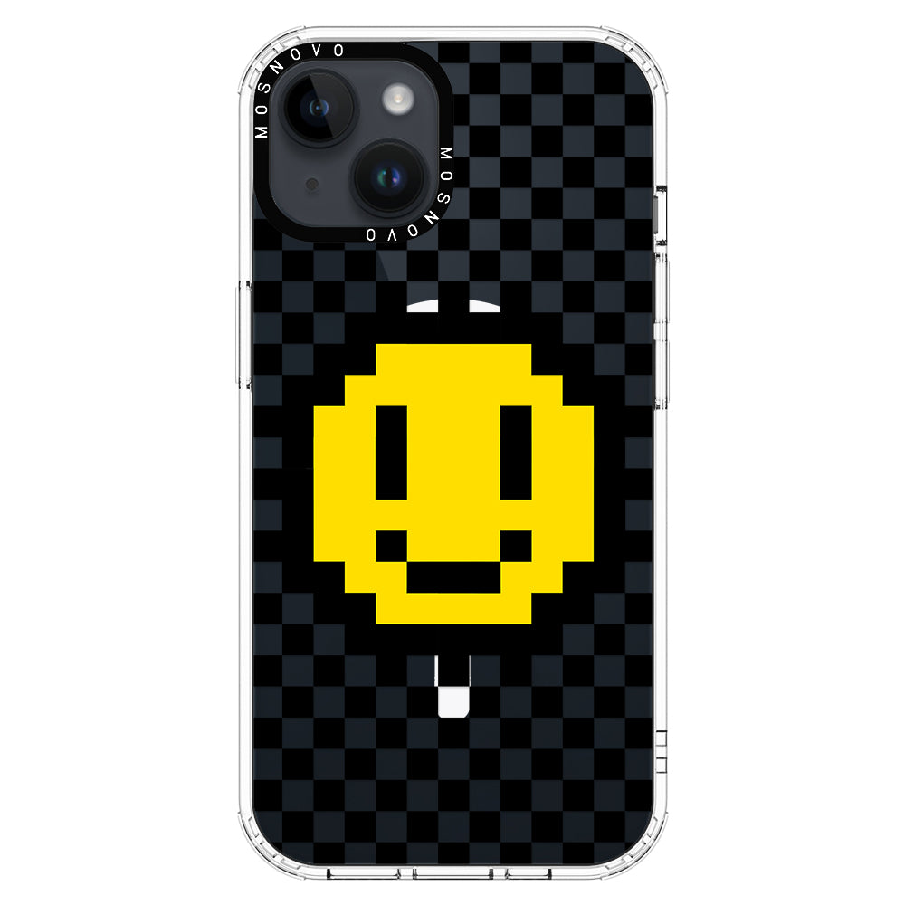 Smile Checkered Phone Case - iPhone 14 Plus Case