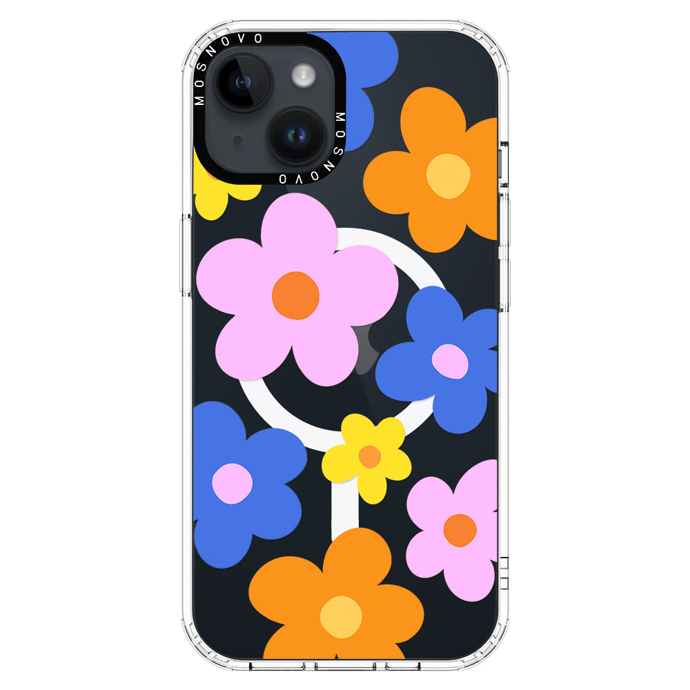 60's Groovy Flower Phone Case - iPhone 14 Plus Case