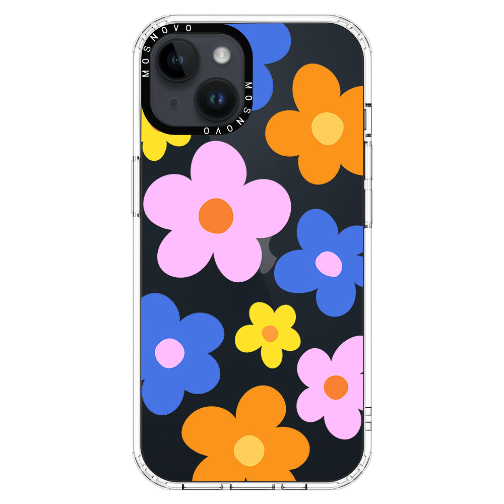 60's Groovy Flower Phone Case - iPhone 14 Plus Case