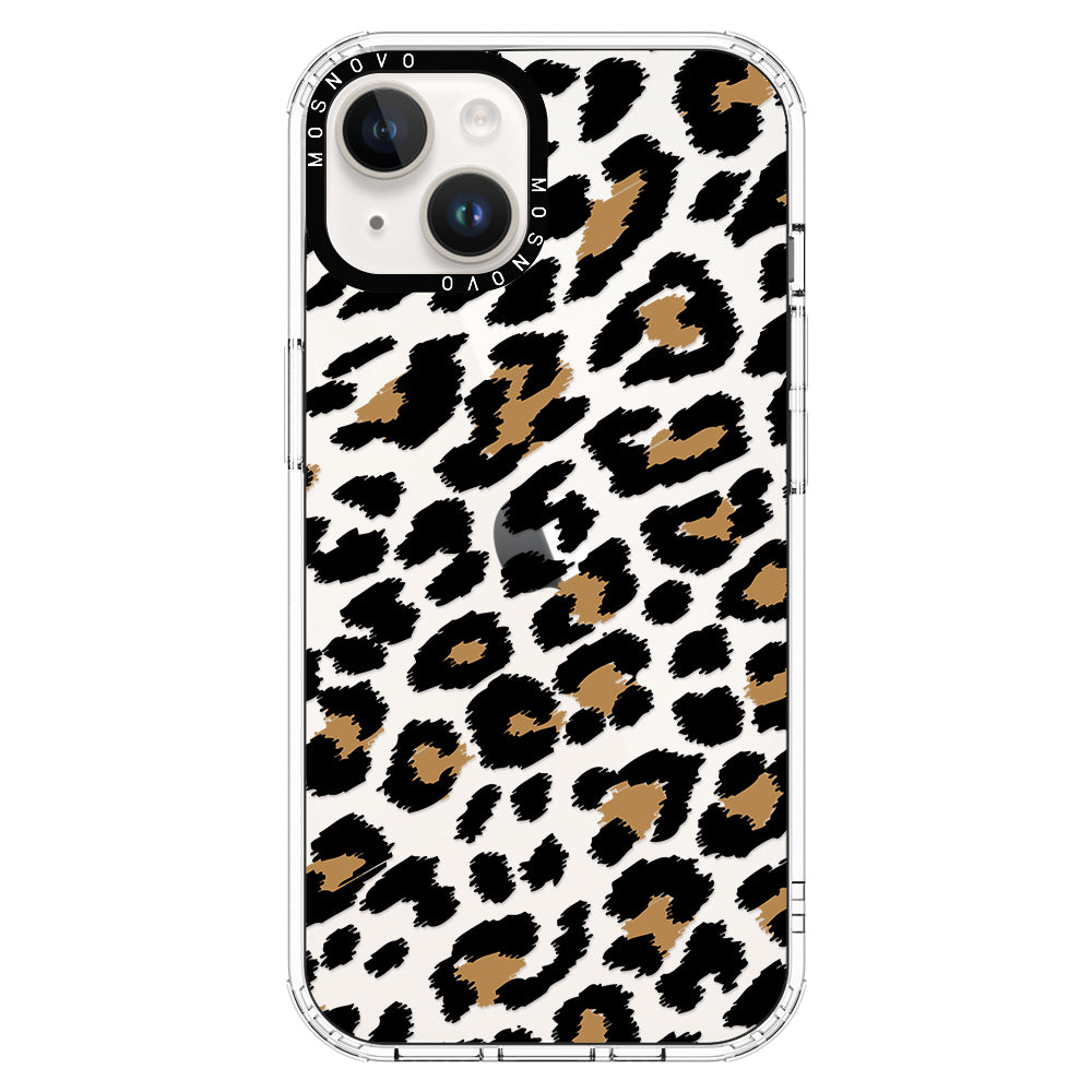 Leopard Print Phone Case - iPhone 14 Plus Case Clear