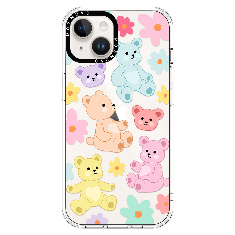 Cute Teddy Bear Phone Case - iPhone 14 Plus Case