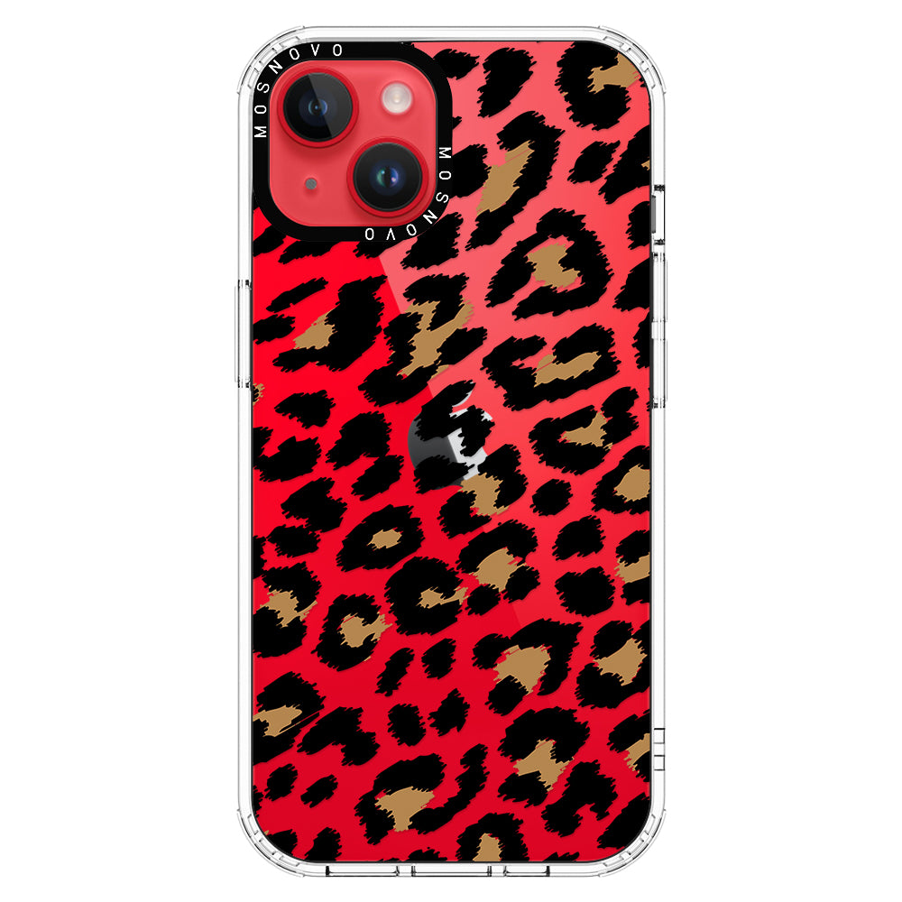 Leopard Print Phone Case - iPhone 14 Plus Case Clear