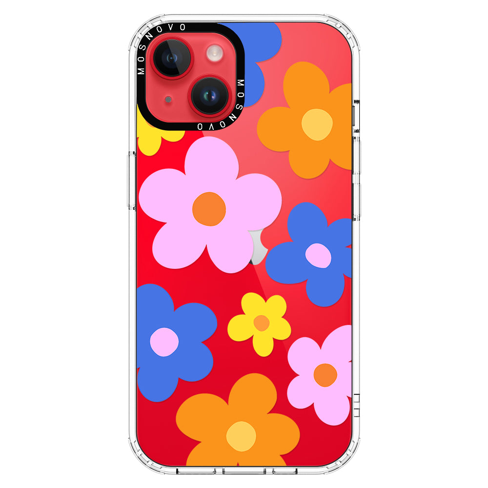 60's Groovy Flower Phone Case - iPhone 14 Plus Case