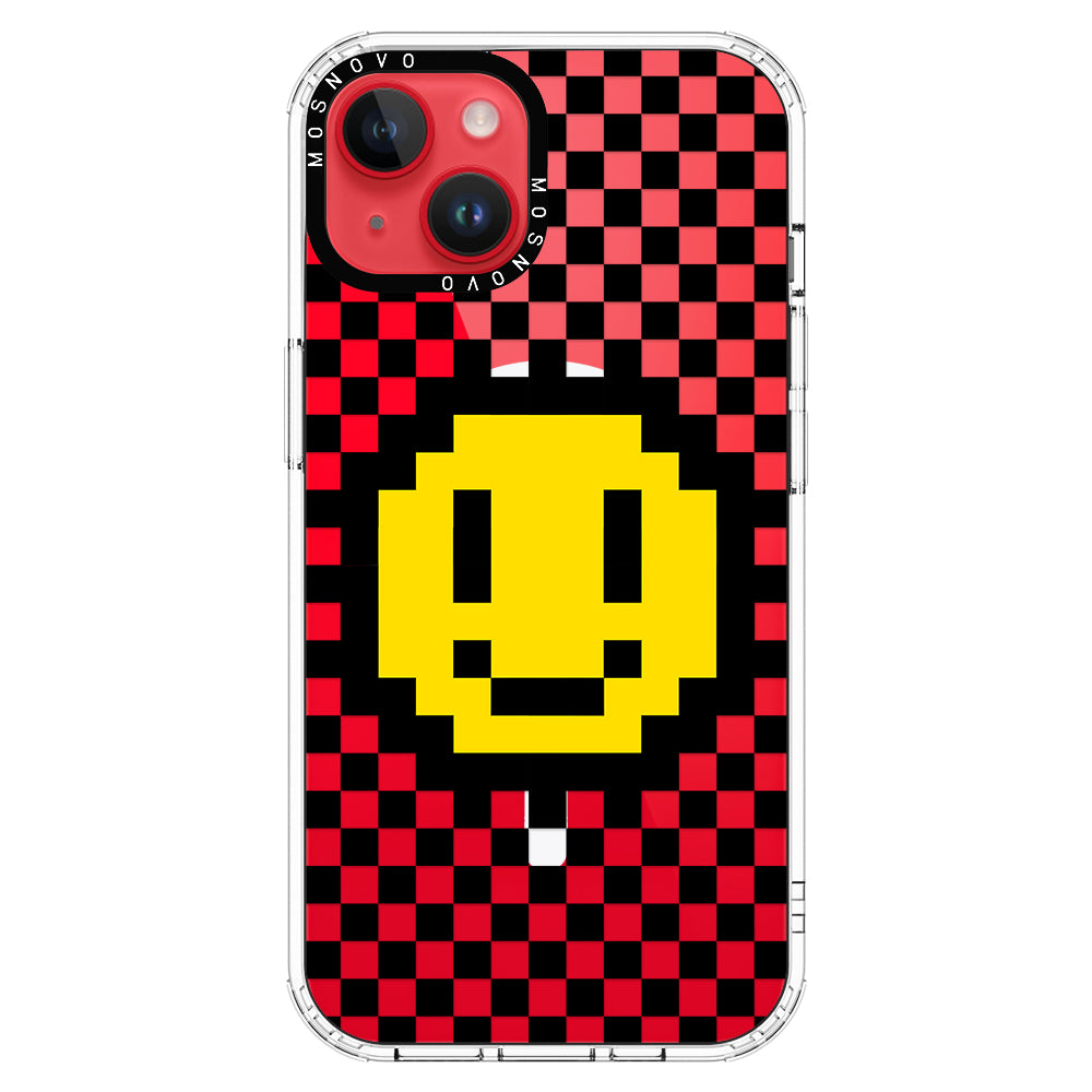 Smile Checkered Phone Case - iPhone 14 Plus Case