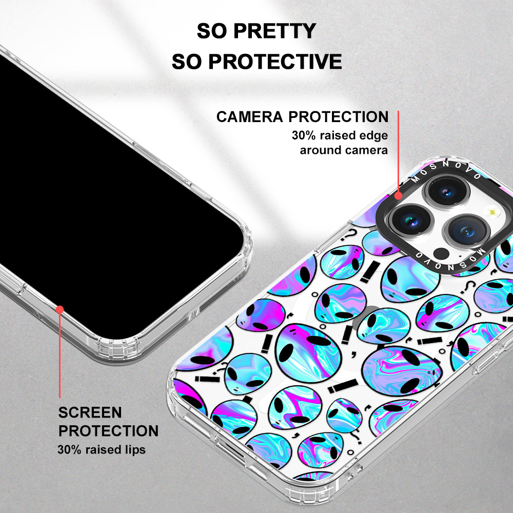 Alien Phone Case - iPhone 14 Pro Case Clear With MagSafe