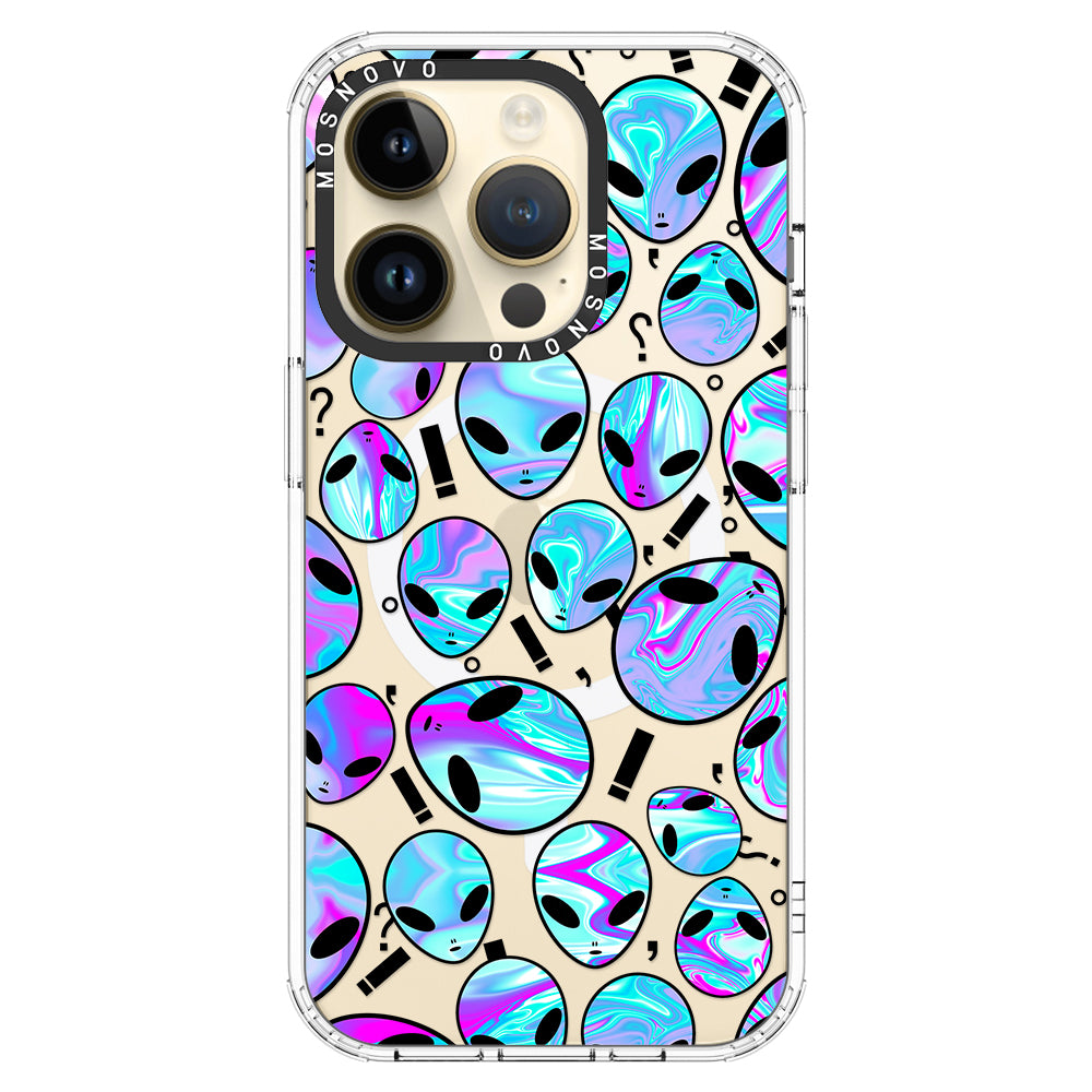 Alien Phone Case - iPhone 14 Pro Case Clear With MagSafe