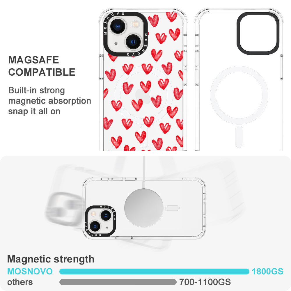 Cute Little Hearts Phone Case - iPhone 13 Case - MOSNOVO