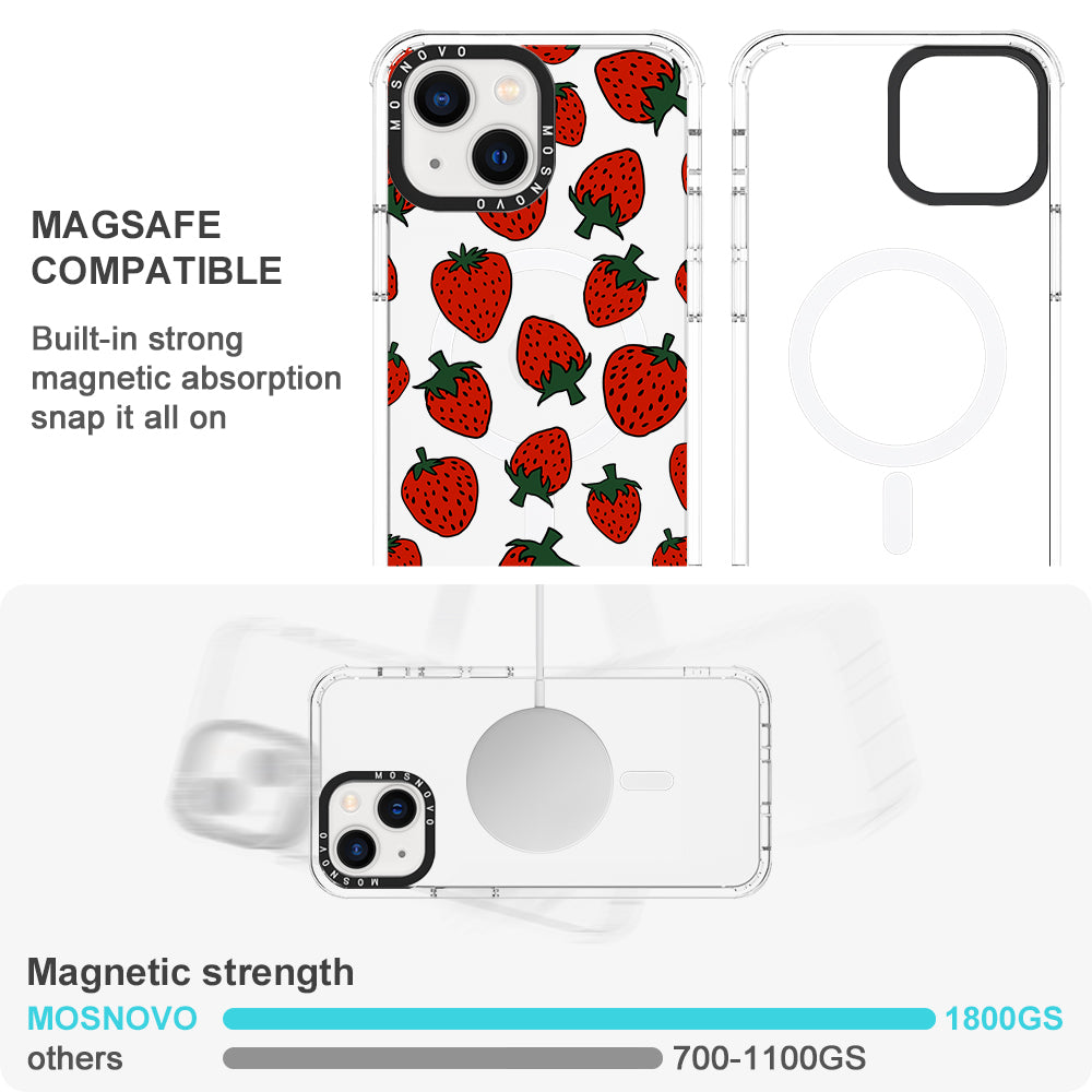 Red Strawberry Phone Case - iPhone 13 Case - MOSNOVO