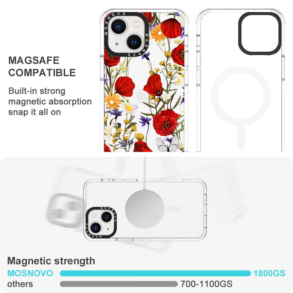 Poppy Floral Phone Case - iPhone 13 Case - MOSNOVO