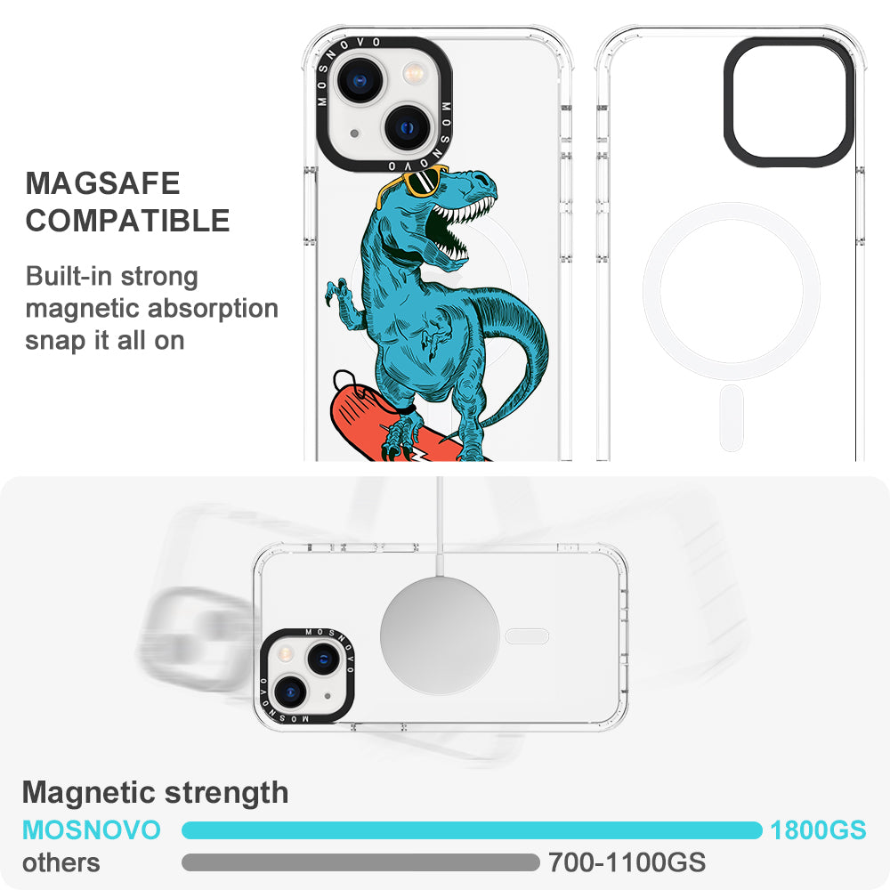 Surfing Dinosaur Phone Case - iPhone 13 Case - MOSNOVO