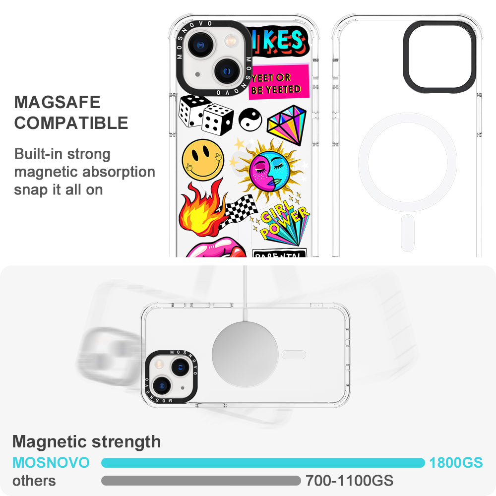 Funky Stickers Phone Case - iPhone 13 Case - MOSNOVO