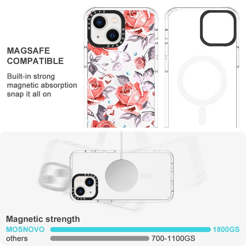 Retro Flower Roses Phone Case - iPhone 13 Case - MOSNOVO