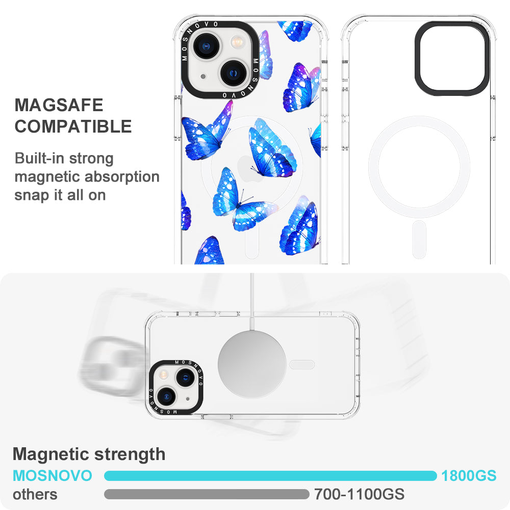 Stunning Blue Butterflies Phone Case - iPhone 13 Case - MOSNOVO