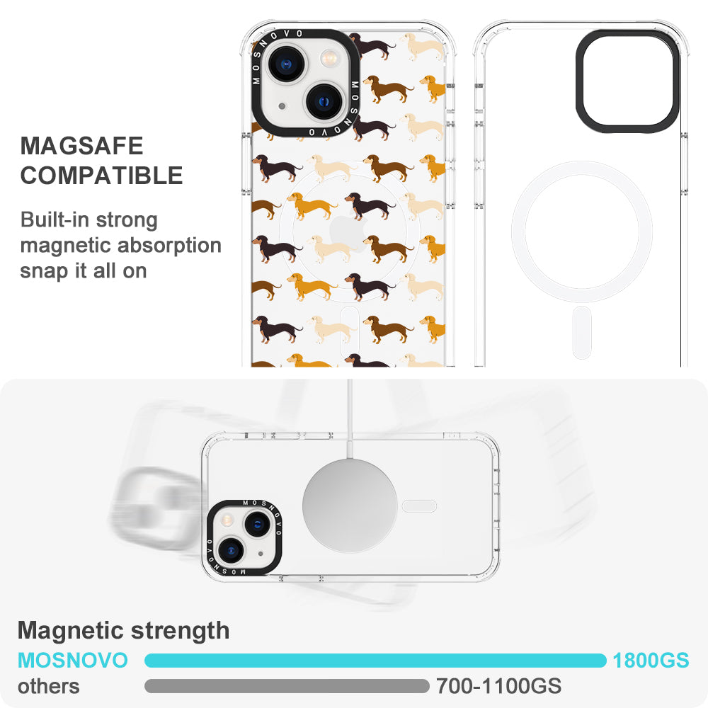 Cute Dachshund Phone Case - iPhone 13 Case - MOSNOVO