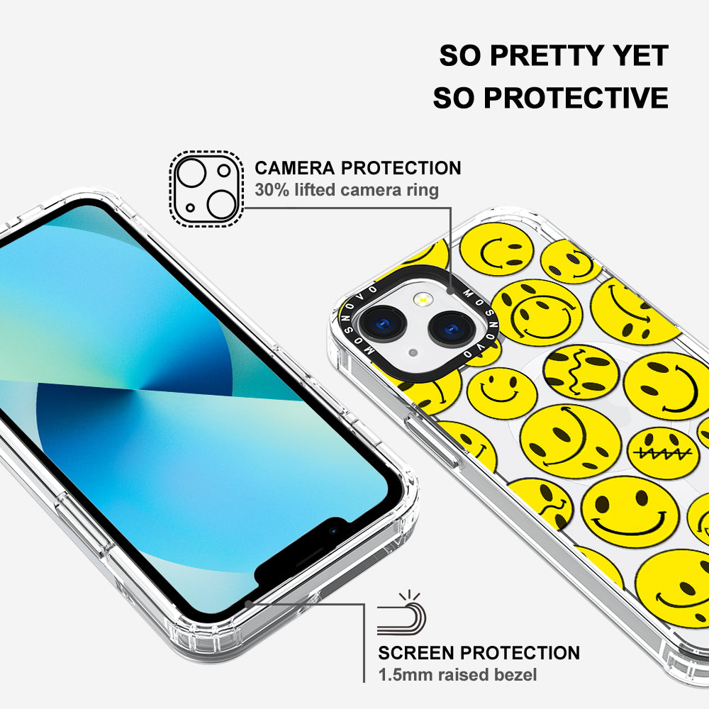 Smiley Face Phone Case - iPhone 13 Case - MOSNOVO