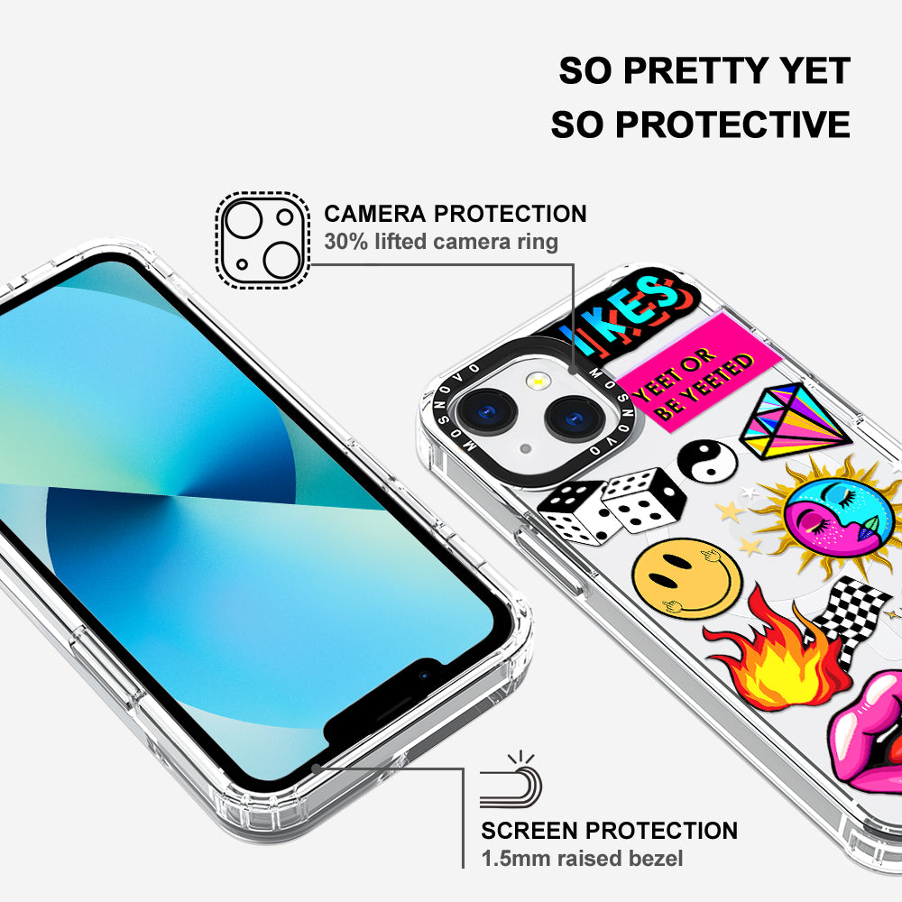 Funky Stickers Phone Case - iPhone 13 Case - MOSNOVO