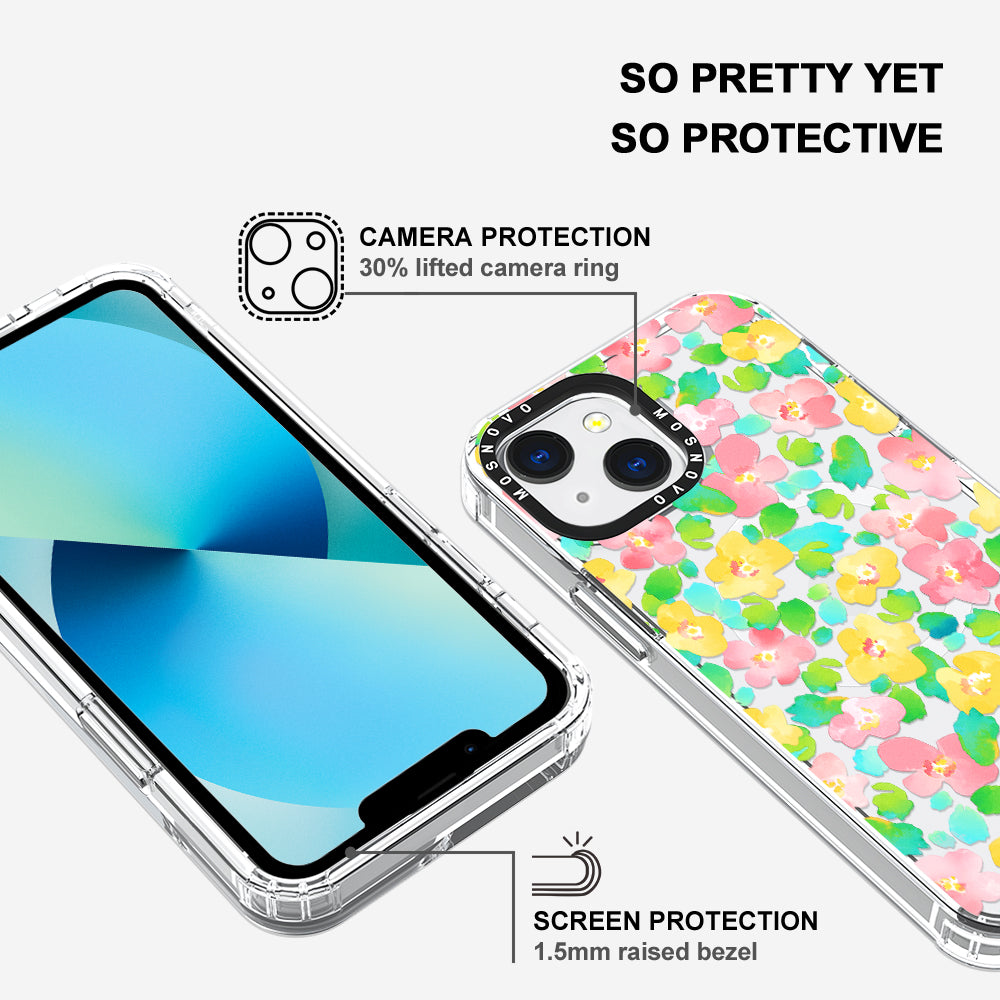 Floral Print Phone Case - iPhone 13 Case - MOSNOVO