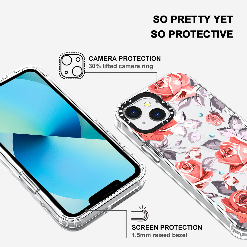 Retro Flower Roses Phone Case - iPhone 13 Case - MOSNOVO