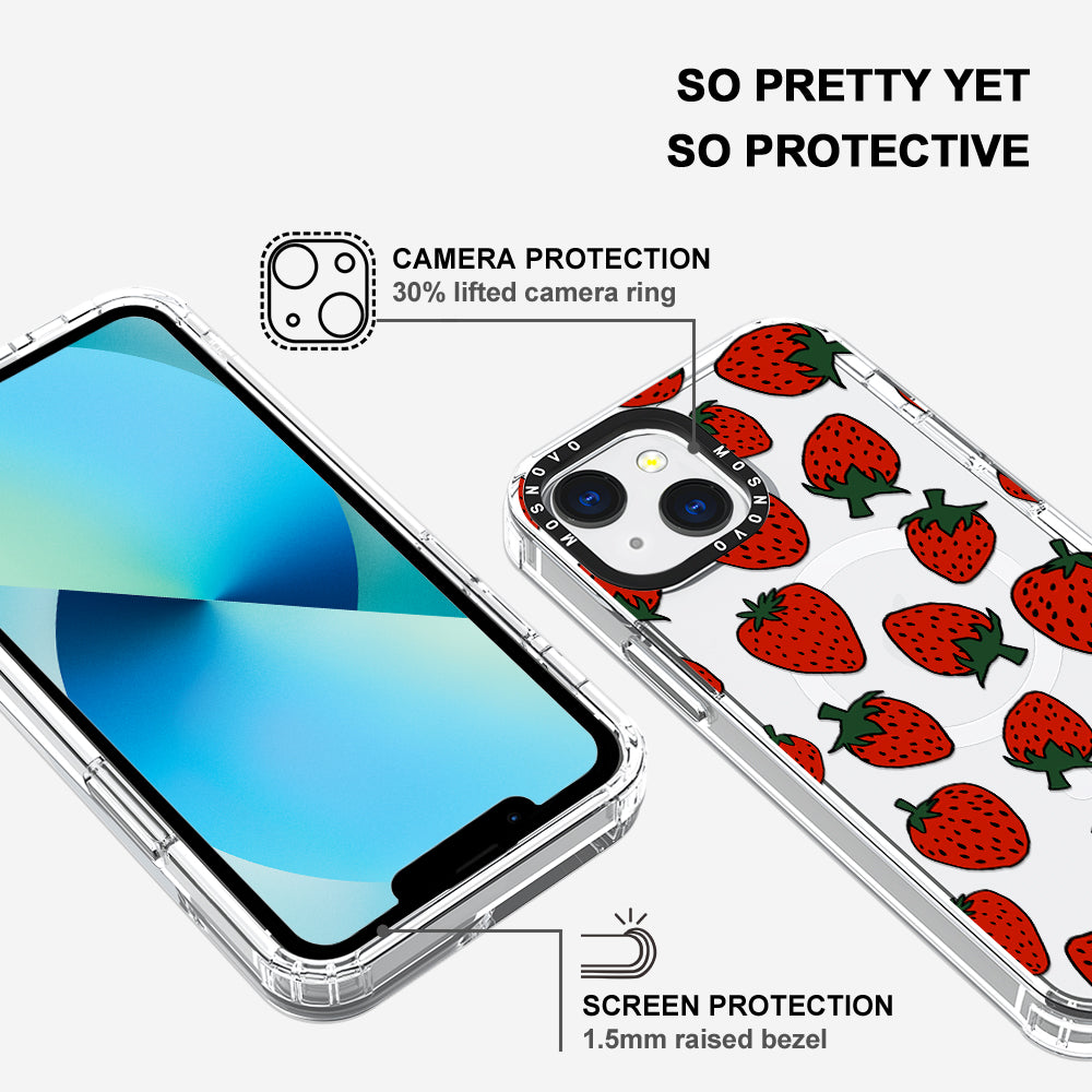 Red Strawberry Phone Case - iPhone 13 Case - MOSNOVO