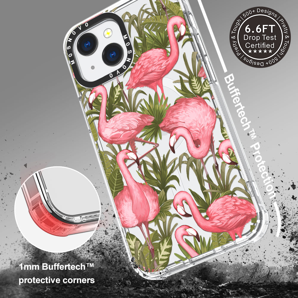 Jungle Flamingo Phone Case - iPhone 13 Case - MOSNOVO