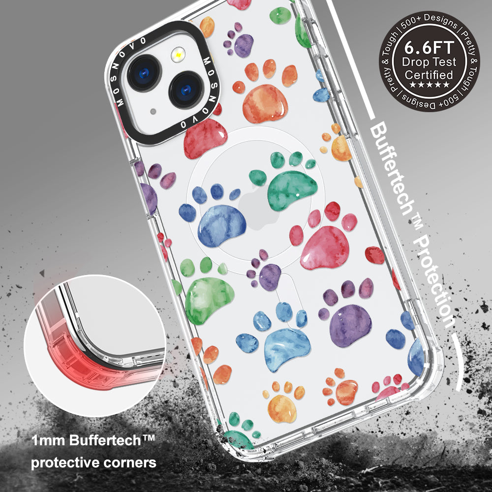 Colorful Paw Phone Case - iPhone 13 Case - MOSNOVO