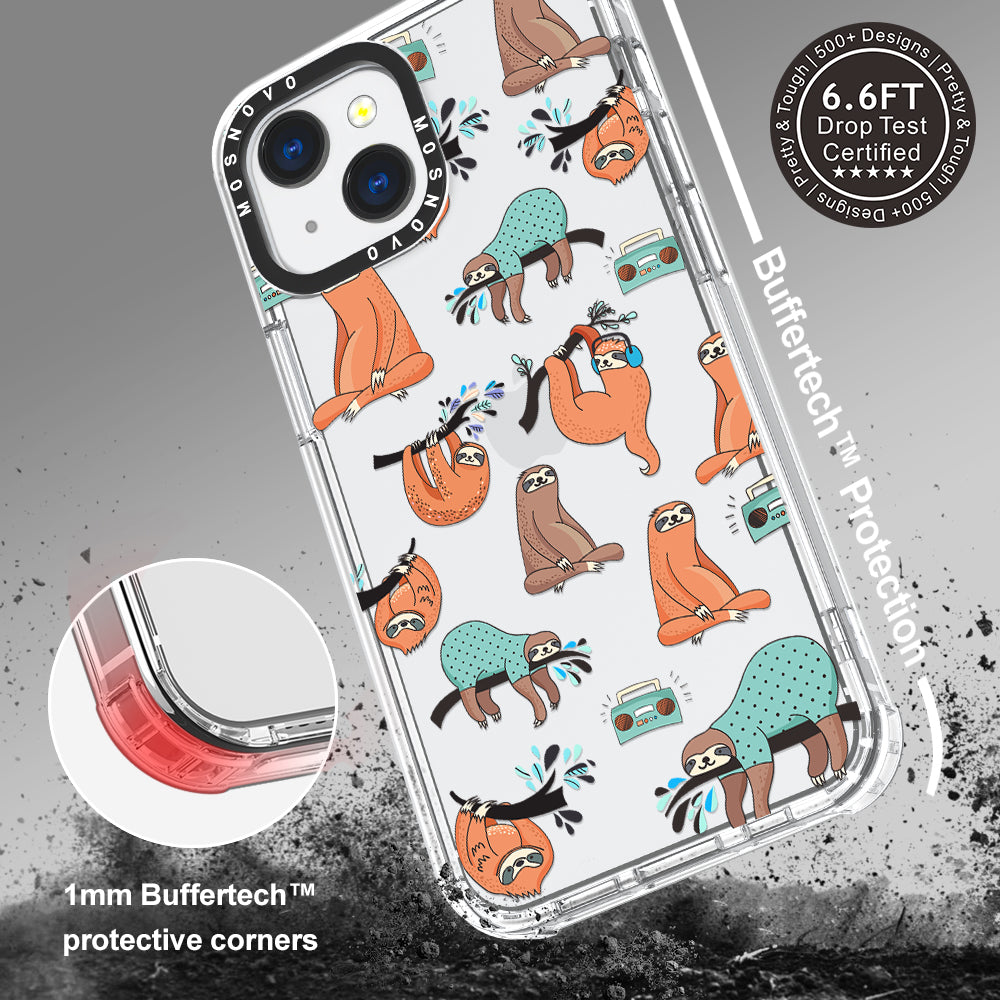 Musical Sloth Phone Case - iPhone 13 Case - MOSNOVO