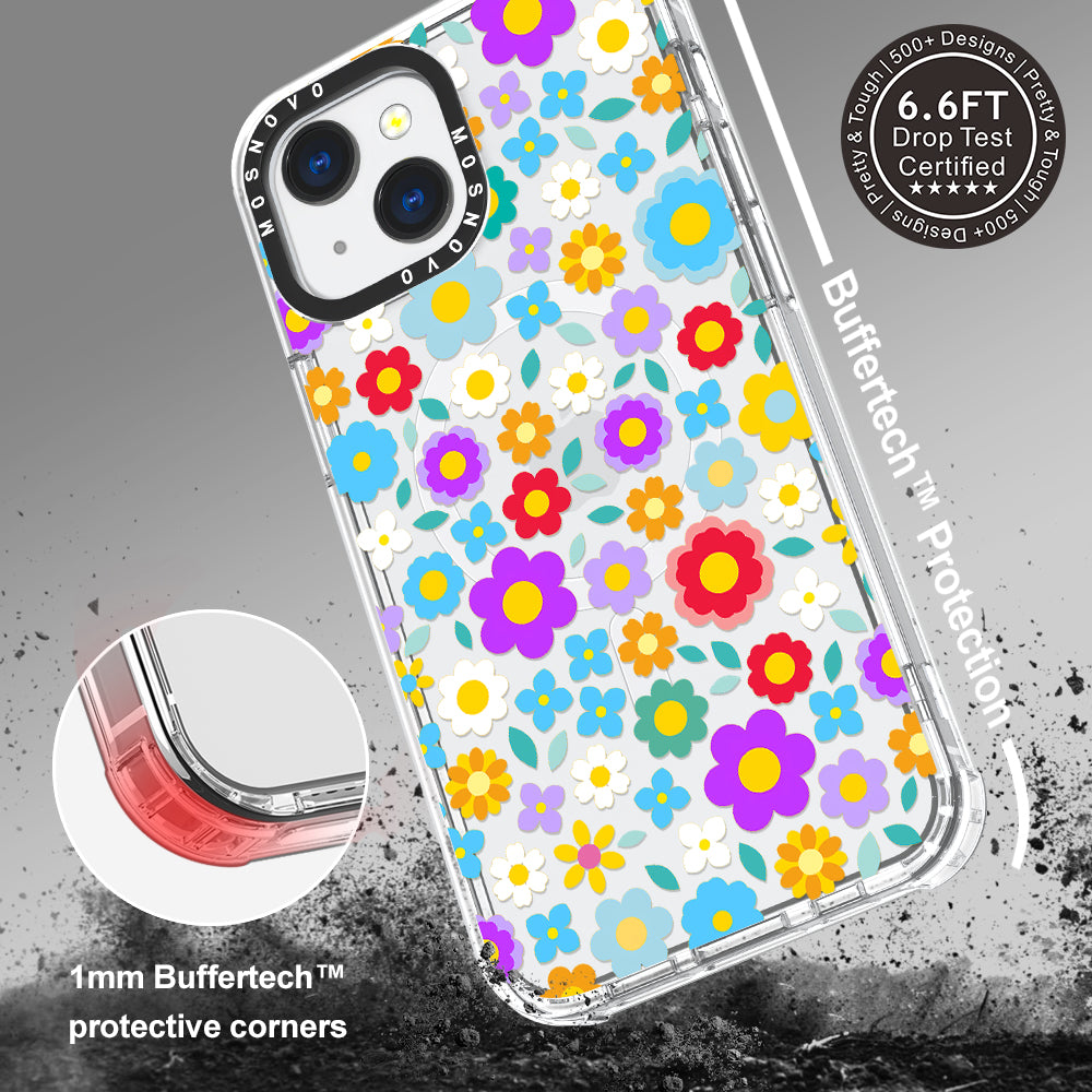 Retro Flower Phone Case - iPhone 13 Case - MOSNOVO