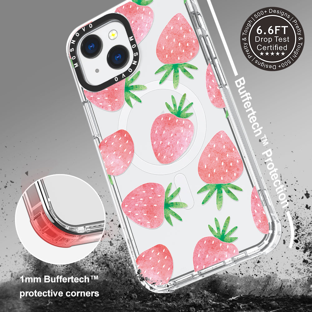 Pastel Strawberry Phone Case - iPhone 13 Case - MOSNOVO