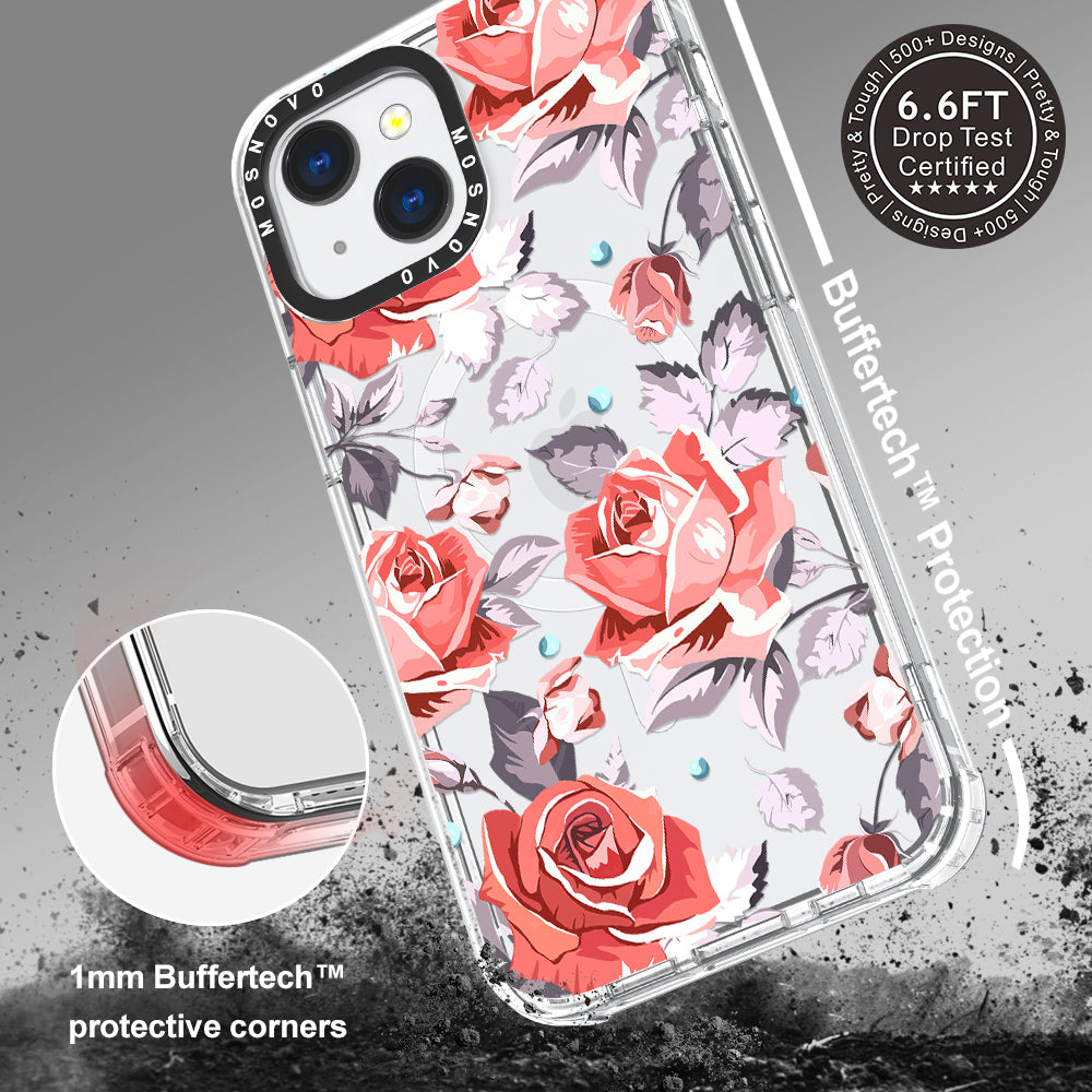 Retro Flower Roses Phone Case - iPhone 13 Case - MOSNOVO