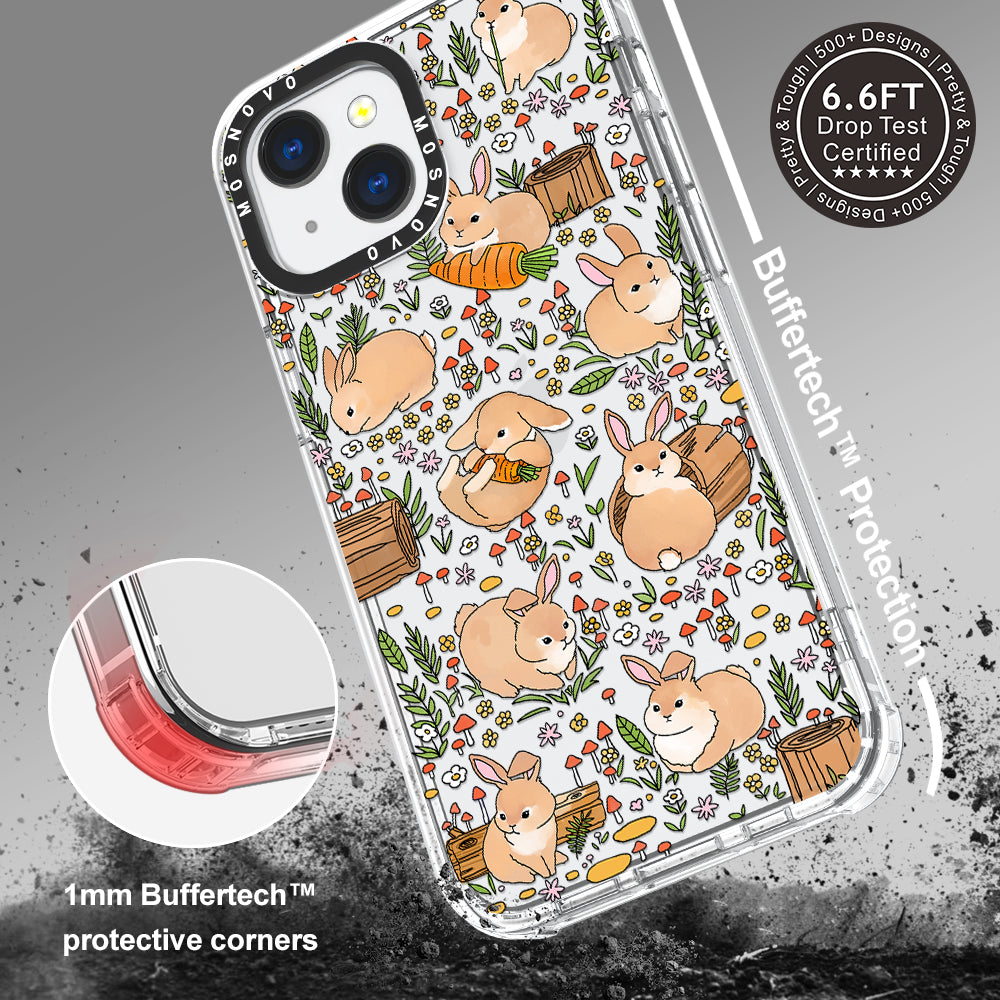 Cute Bunny Garden Phone Case - iPhone 13 Case - MOSNOVO