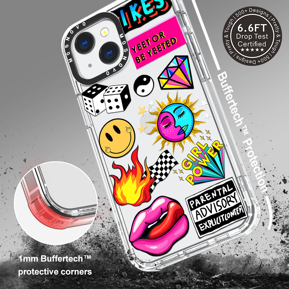 Funky Stickers Phone Case - iPhone 13 Case - MOSNOVO