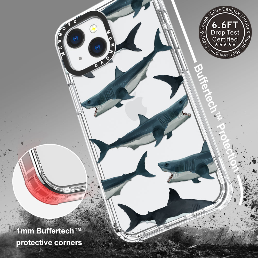 White Shark Phone Case - iPhone 13 Case - MOSNOVO